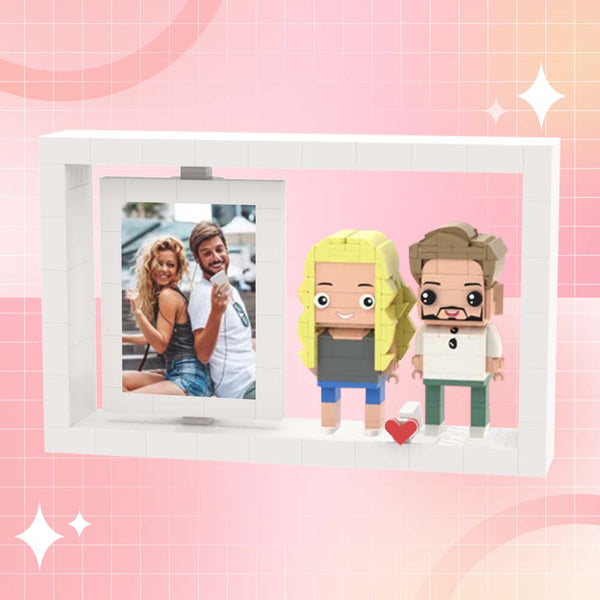 Valentine's Day Gifts Full Body Customizable 2 People Photo Frame  Brick Figures Small Particle Brick Gifts