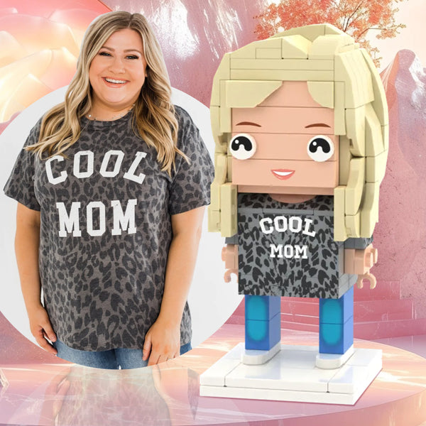 Gift For Cool Mom Full Body Customizable 1 Person Custom Brick Figures Mother's Day