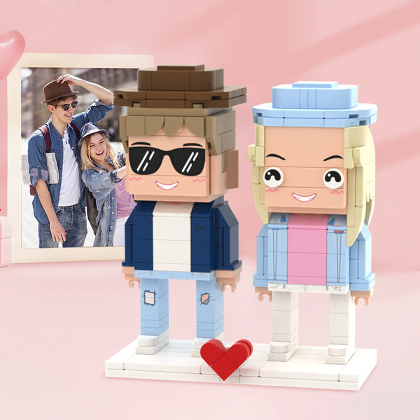 Gifts For Couple Customizable Fully Body 2 People Custom Brick Figures Custom Building Block Gifts