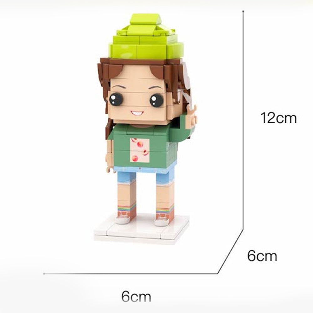 Full Body Customizable 1 Person Custom Brick Figures Small Particle Block Toy Brick Me Figures Funny Boy